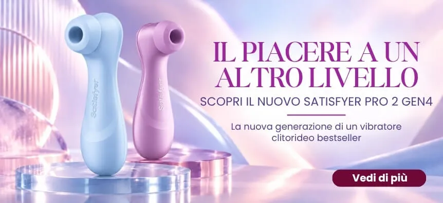 Stimolatori clitoridei Satisfyer Pro 2 Gen4 blu e viola, la nuova generazione di un vibratore clitorideo bestseller | Lovesexshop.it sex shop