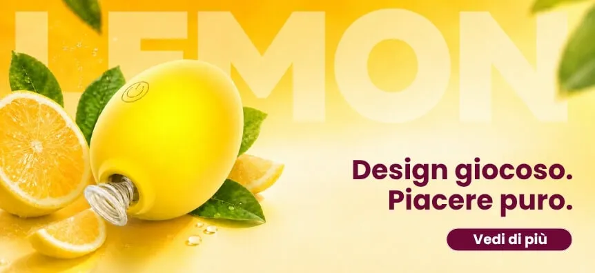 Vibratore clitorideo a forma di limone dal giocoso design agrumato | Lovesexshop.it sex shop