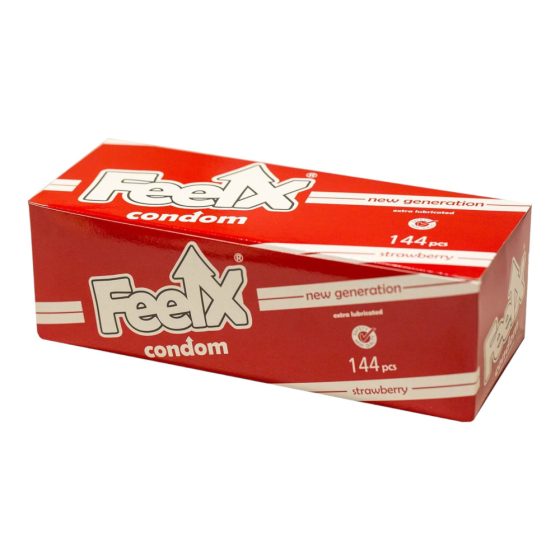 Preservativi FeelX alla fragola - confezione risparmio da 144 pezzi