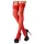 Cottelli - Calze autoreggenti in pizzo - rosso - 4/L