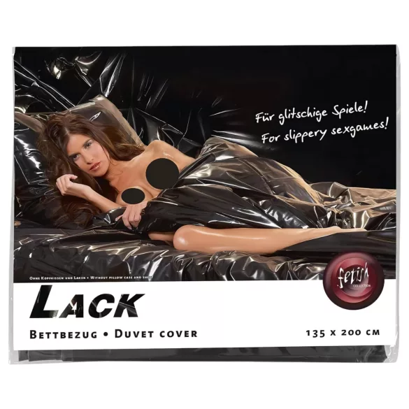 Vinyl - lenzuolo impermeabile per sesso - nero 135x200 cm