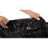 Feticcio - Lenzuolo di lacca con angoli elasticizzati - 220x220 cm (nero)