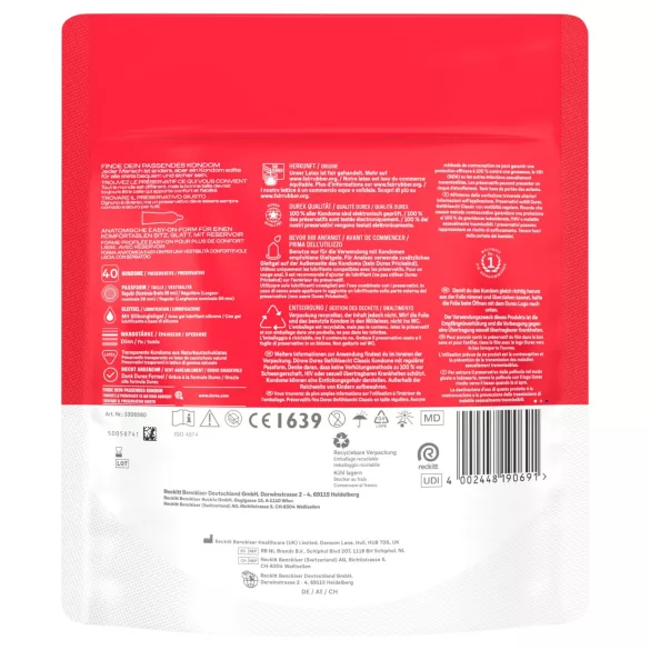 Durex - preservativi extra sottili (40 pz)