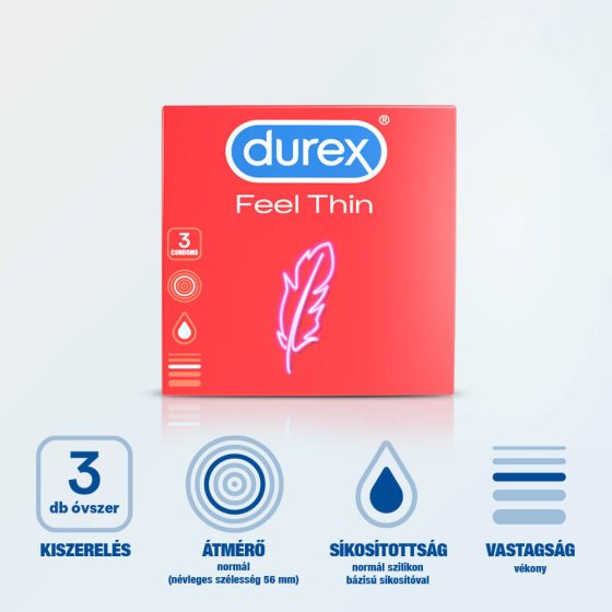 Durex Sensazione Naturale - Preservativi Ultra Sottili (3 pezzi)