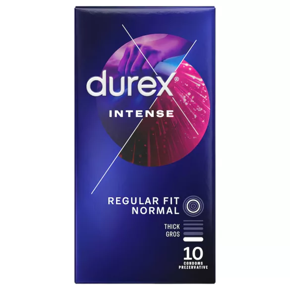 Durex Intense - preservativi rigati e puntinati (10 pz)
