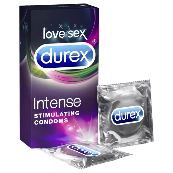 Durex Intense - preservativi rigati e puntinati (10 pz)