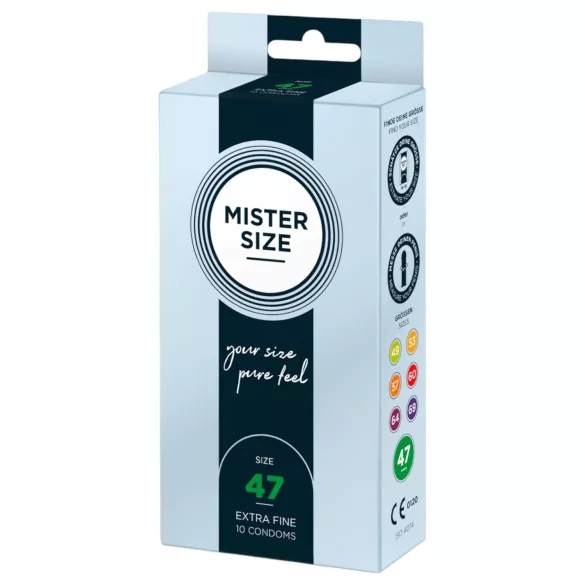 Mister Size - preservativo sottile - 47mm - confezione da 10