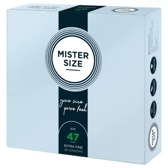 Mister Size - preservativo sottile - 47mm - confezione da 36
