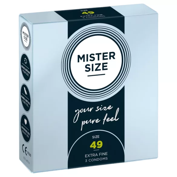 Mister Size - preservativo sottile - 49mm - 3 pezzi