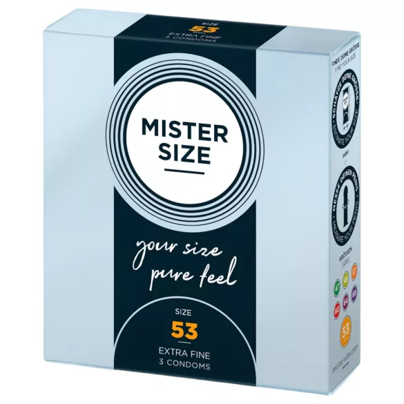 Mister Size - preservativo sottile - 53mm - confezione 3 pezzi