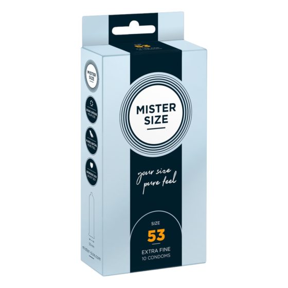 Preservativo Ultrasottile Mister Size - 53mm (Confezione da 10)