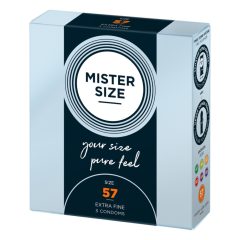   Preservativi Ultra-Sottili Mister Size - 57mm (confezione da 3)