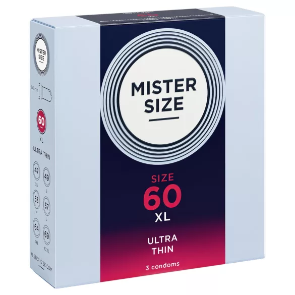 Mister Size - preservativo ultrasottile - 60mm - confezione da 3
