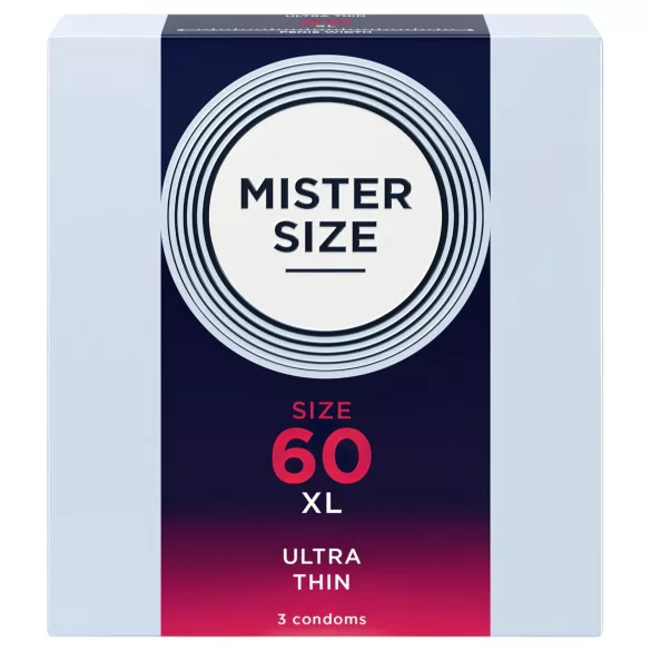 Mister Size - preservativo ultrasottile - 60mm - confezione da 3