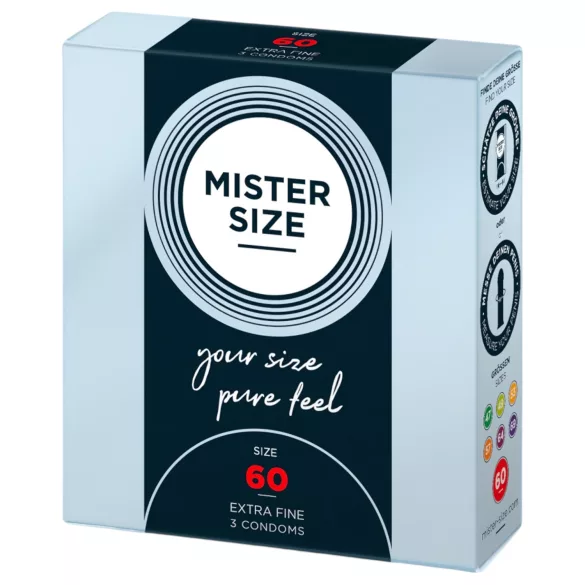 Mister Size - preservativo ultrasottile - 60mm - confezione da 3