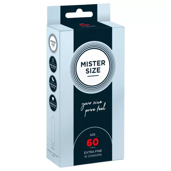 Mister Size - preservativo sottile - 60 mm - confezione da 10 pezzi