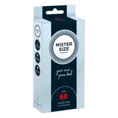 Preservativi Ultra Sottili Mister Size - 60mm (Pacco da 10)