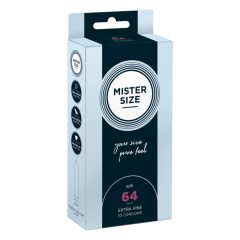   Preservativi Ultra-Sottili Mister Size - 64 mm (Confezione da 10)