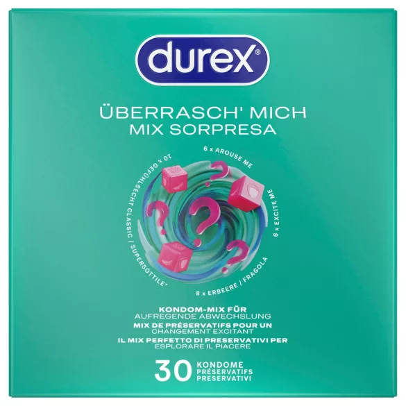 Durex Surprise Me - preservativi assortiti - confezione da 30 pezzi