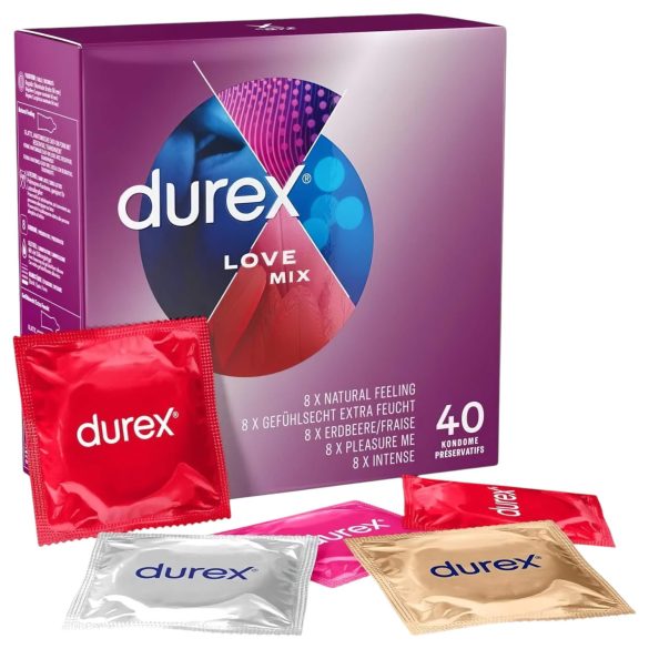 Durex Love Mix - Confezione di preservativi (40 pezzi)