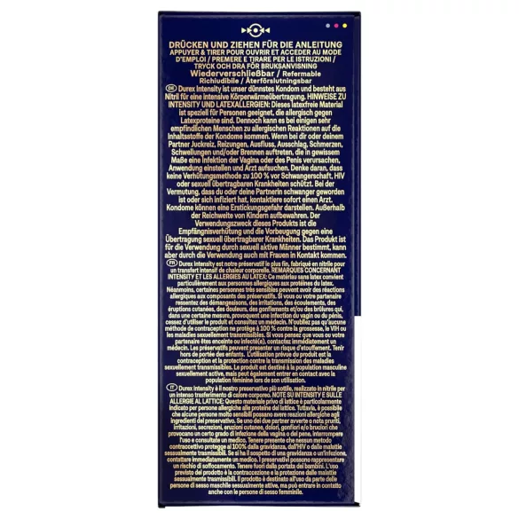 Durex Intensity - preservativo ultrasottile senza lattice - confezione da 20