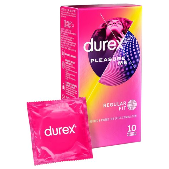 Durex Pleasure Me - preservativo stimolante, texture a rilievo (10 pezzi)