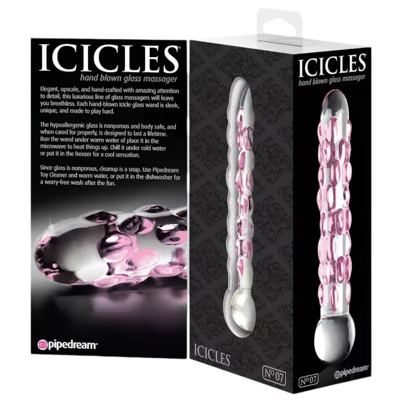 Icicles No. 7 - dildo in vetro con perle