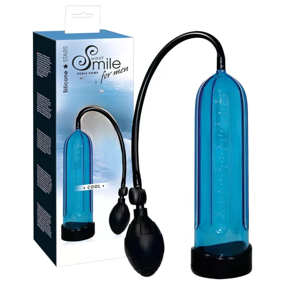 SMILE Cool - pompa per pene - stimolazione vuoto - silicone blu