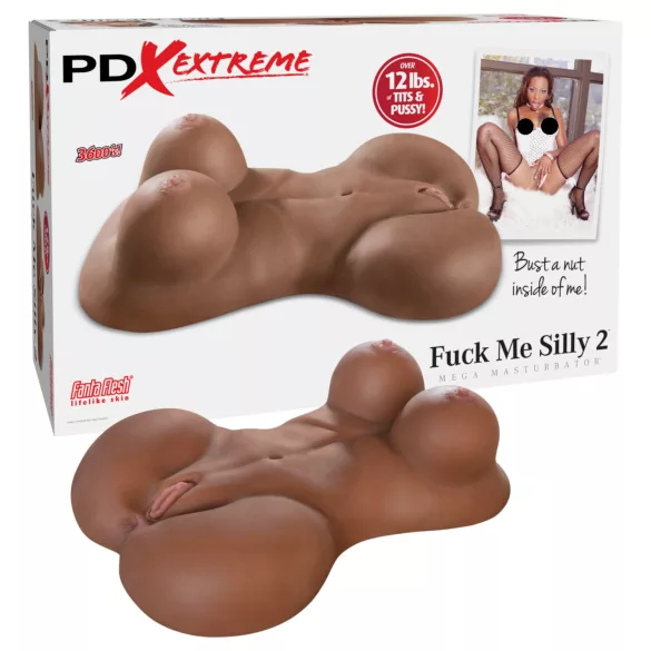 Pipedream Fuck Me Silly Sista - masturbatore a forma di torso femminile marrone (5,7 kg)