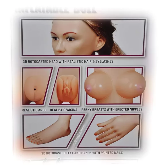 Antonya Vidra - bambola gonfiabile donna - posizione gambe sollevate