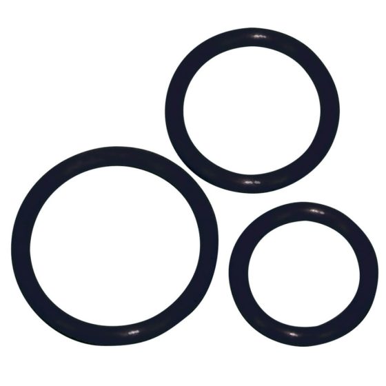 You2Toys - Trio di anelli in silicone per il pene - nero