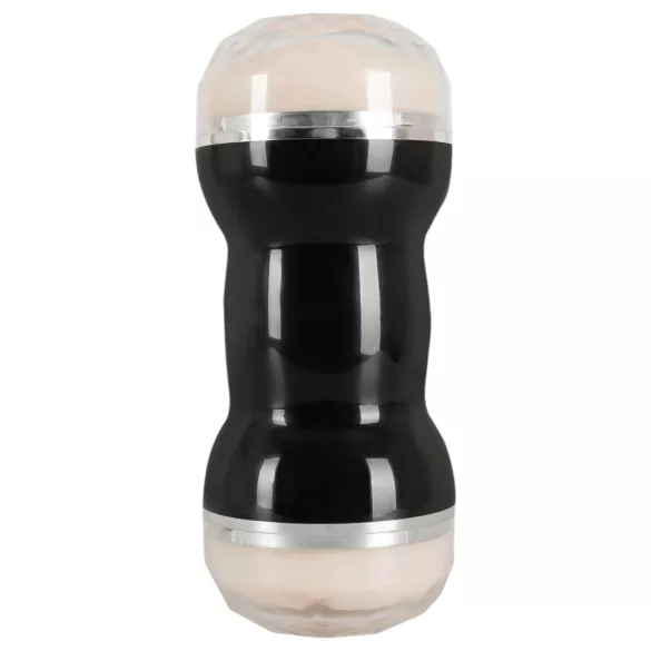 You2Toys - masturbatore doppio vagina e ano - silicone nero