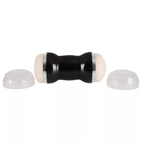 You2Toys - masturbatore doppio vagina e ano - silicone nero