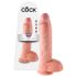 King Cock 25 cm Dildo con Testicoli - Naturale