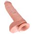 King Cock 25 cm Dildo con Testicoli - Naturale