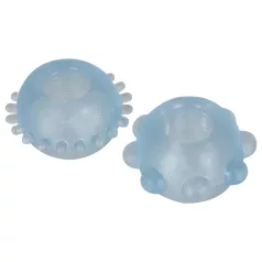 You2Toys - anello fallico doppio - silicone trasparente blu