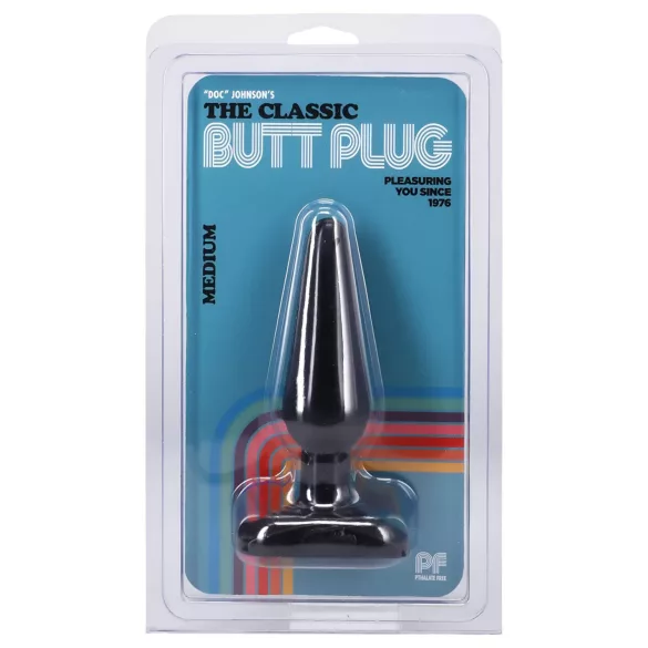 Plug anale Doc Johnson - classico, medio (nero)