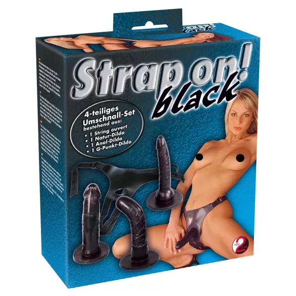 You2Toys - Set dildo con imbracatura - nero