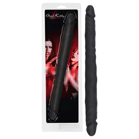 Bad Kitty - doppio dildo - flessibile - silicone nero