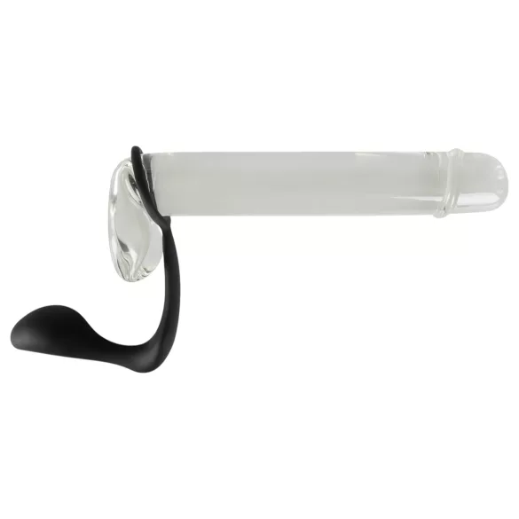 Black Velvets - plug anale con anello pene - silicone nero