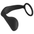 Black Velvets - plug anale con anello pene - silicone nero