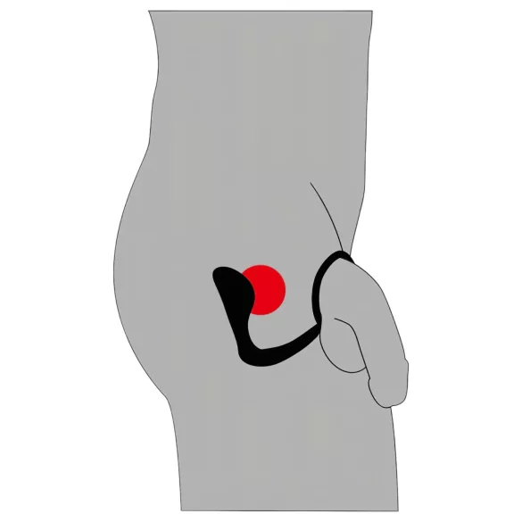 Black Velvets - plug anale con anello pene - silicone nero