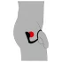 Black Velvets - plug anale con anello pene - silicone nero