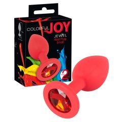 JOY colorato - dildo anale in silicone - piccolo (rosso)