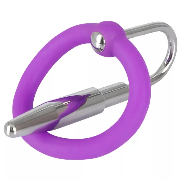 You2Toys - Anello in silicone per glande con dilatatore conico (lilla-argento)