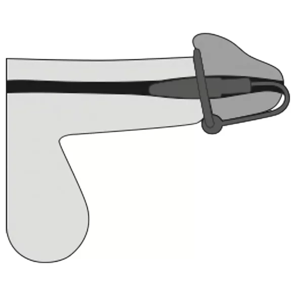 You2Toys - Anello in silicone per glande con dilatatore conico (lilla-argento)
