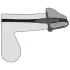 You2Toys - Anello in silicone per glande con dilatatore conico (lilla-argento)