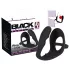 Black Velvets - dildo anale con anello pene e testicoli - silicone nero