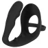 Black Velvets - dildo anale con anello pene e testicoli - silicone nero