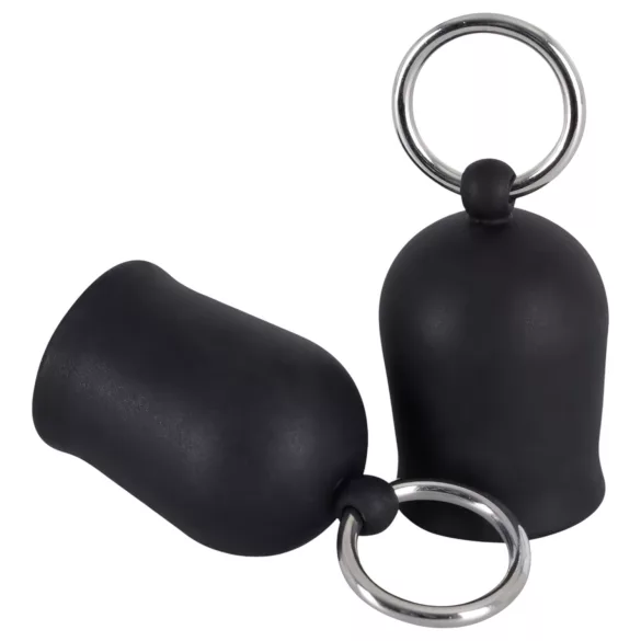 Black Velvets - succhiatore per capezzoli con anello in metallo (nero)